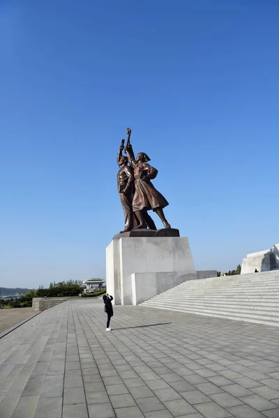 Estatua de Juche, Pyongyang, Corea del Norte — Foto de Stock
