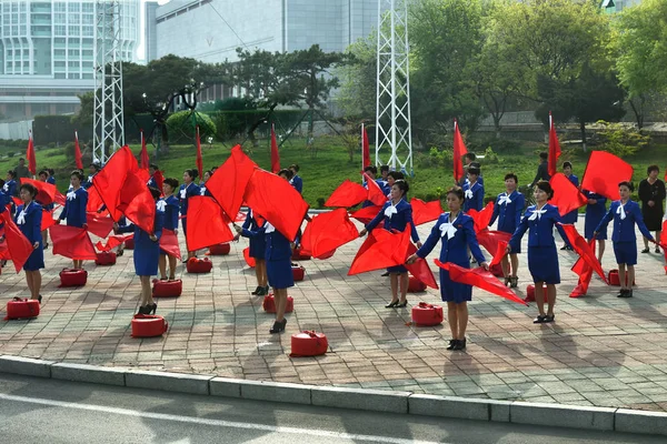 Pyongyang, Corea del Norte. Chicas. — Foto de Stock