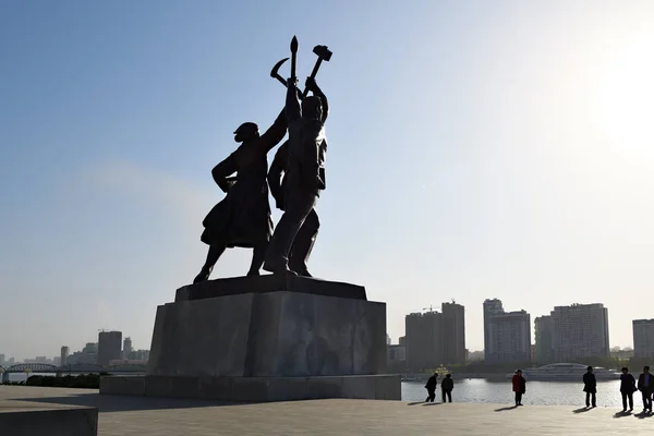 Juche-Statue, Pjongyang, Nordkorea — Stockfoto