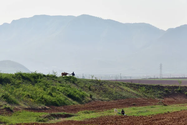 Noord-Korea. Platteland — Stockfoto