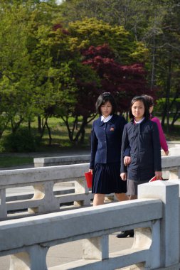 Pyongyang, Kuzey Kore. Kız