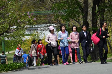 Pyongyang, Kuzey Kore. Taesongsan Parkı
