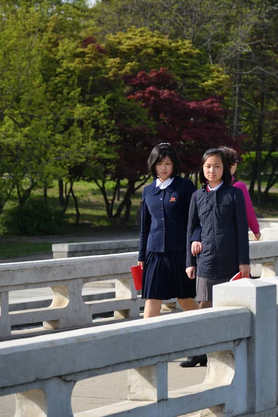 Pyongyang, Corea del Norte. Chicas. — Foto de Stock