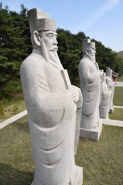 North Korea. Sculpture of guard — Stock Photo, Image