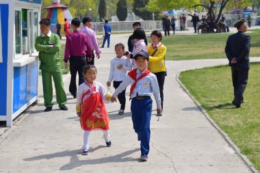 Pyongyang, Kuzey Kore. Çocuk