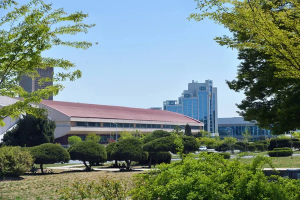 Észak-Korea, Phenjan építészet — Stock Fotó
