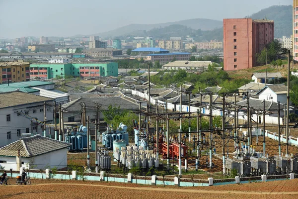 Coreia do Norte. Kaesong. Subestação eléctrica — Fotografia de Stock
