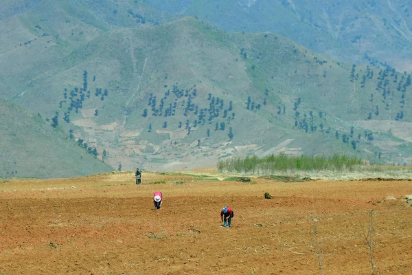 North Korea countryside landscape — Stock Photo, Image