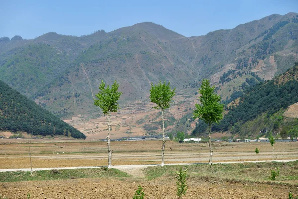 North Korea countryside landscape — Stock Photo, Image