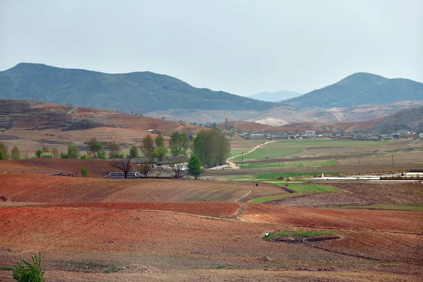 Corea del Norte paisaje rural — Foto de Stock