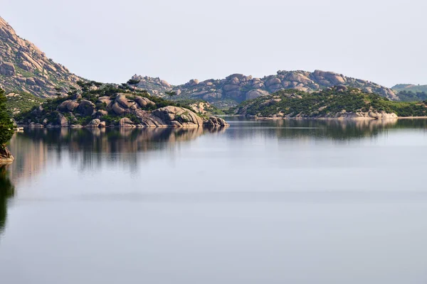 Samilpo lake landscape. North Korea — Stock Photo, Image