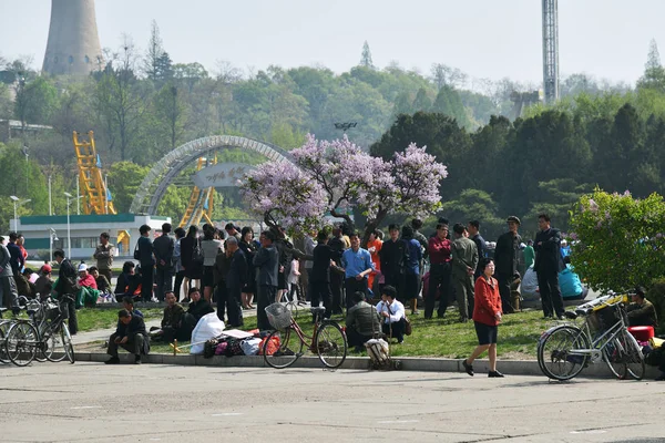 Pjongjang, Korea Północna. Ludzi — Zdjęcie stockowe