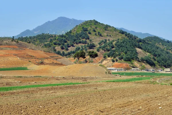 North Korea countryside landscape — Stock Photo, Image