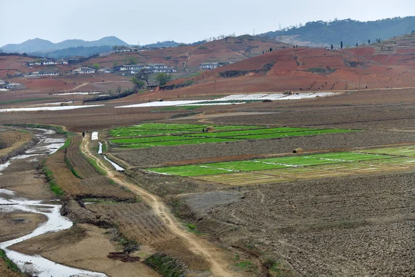 Coreia do Norte paisagem rural — Fotografia de Stock