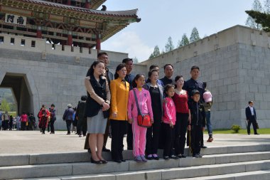 Pyongyang, Kuzey Kore. Insanlar