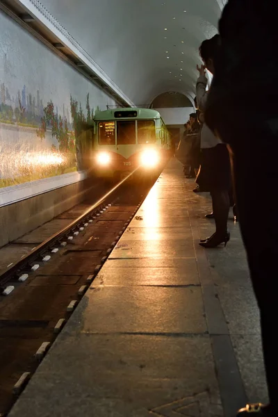 Pyongyang, North Korea. Metro station — Stock Photo, Image