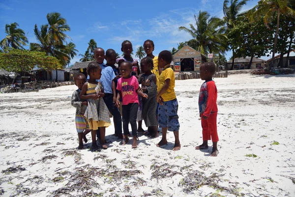 Children on the Pingwe beach, Zanzibar, Tanzania, Africa — Stock Photo, Image