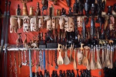 Afrika hediyelik eşya dükkanı, Zanzibar, Tanzanya, Afrika