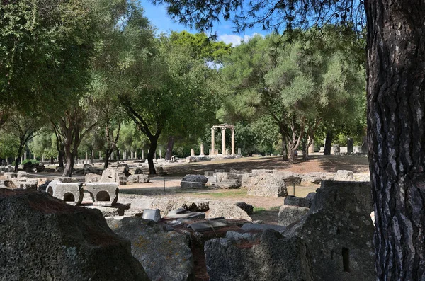 Olympia Greece Oct 2013 Ancient Ruins Shown Olympia Birthplace Olympic — Stock Photo, Image
