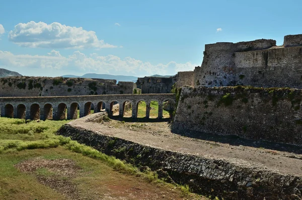 Puente Puerta Methoni Fortaleza Veneciana Peloponeso Messenia Grecia —  Fotos de Stock