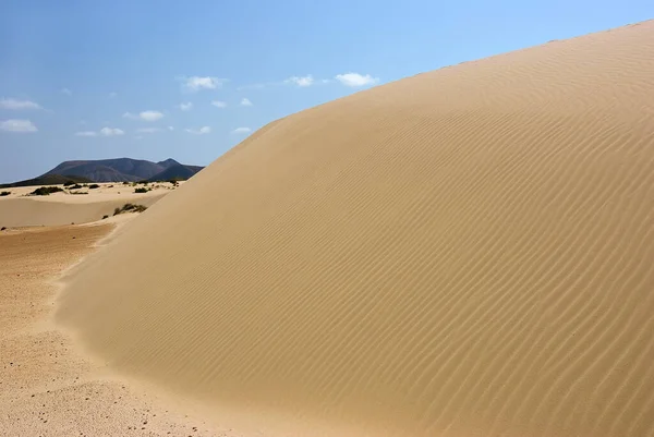 Vista Panoramica Delle Dune Sabbia Sulla Spiaggia Corralejo Fuerteventura Isole — Foto Stock