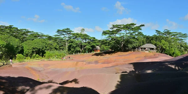 Main Sight Mauritius Island Unusual Volcanic Formation Seven Colored Earths — Stock Photo, Image