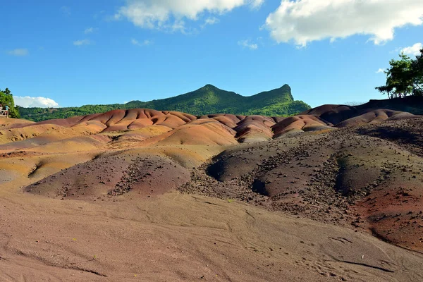 Main Sight Mauritius Island Unusual Volcanic Formation Seven Colored Earths — Stock Photo, Image