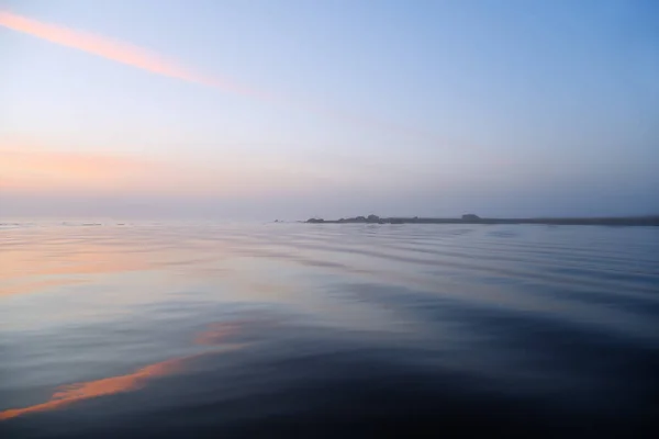 Beautiful Landscape White Sea Sunrise Onega Gulf Karelia Russia Littoral — Stock Photo, Image