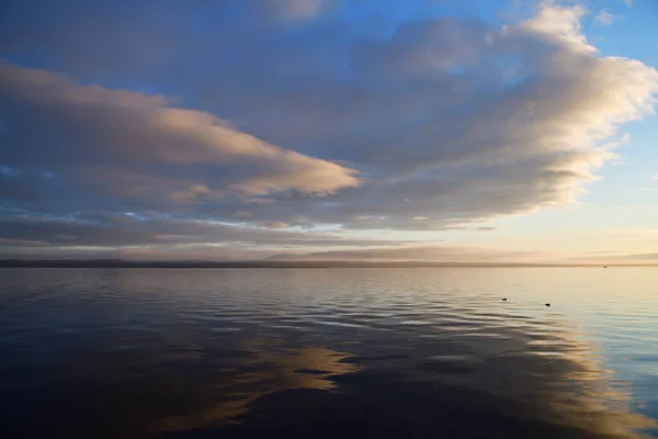 Güneş Doğarken Onega Gölü Nde Avrupa Rusya Nın Kuzeybatısında Karelia — Stok fotoğraf