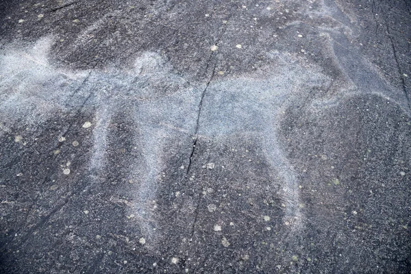 Bílé Moře Petroglyfy Starověké Skalní Malby Zalavruga Tisíc Let Belomorsk — Stock fotografie