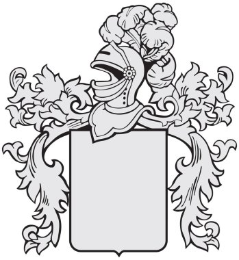 Ortaçağ beyaz arka plan üzerinde izole gravür tarzında idam arması, vektör Illustration. Yok karışımlar, degrade ve kontur.