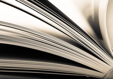 Eğitim ve bilgelik kavramı - Kitap sayfalarının Macro görünümü