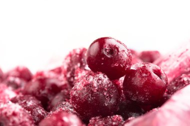 dondurulmuş çilek kırmızı cherrys, makro