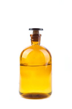 Vintage ilaç eczane şişe beyaz arka plan üzerinde