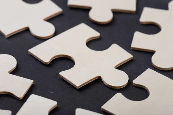 Concetto Leadership Puzzle Sulla Lavagna — Foto Stock