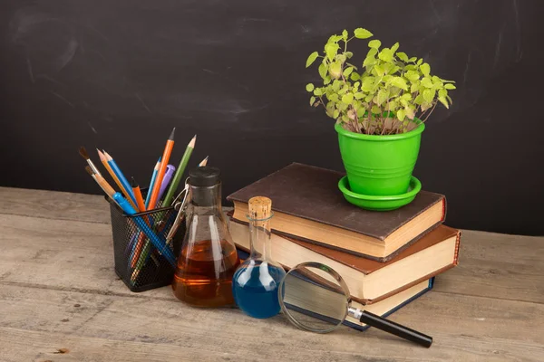 Onderwijs Concept Boeken Het Bureau Het Auditorium — Stockfoto