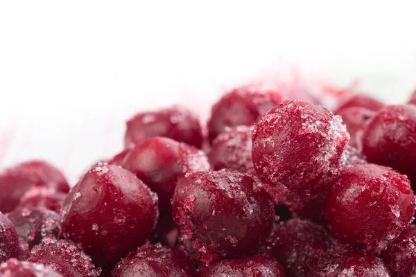 Dondurulmuş Çilek Kırmızı Cherrys Makro — Stok fotoğraf