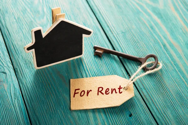 Real Estate Rent Concept Old Key Tag — Stock Photo, Image