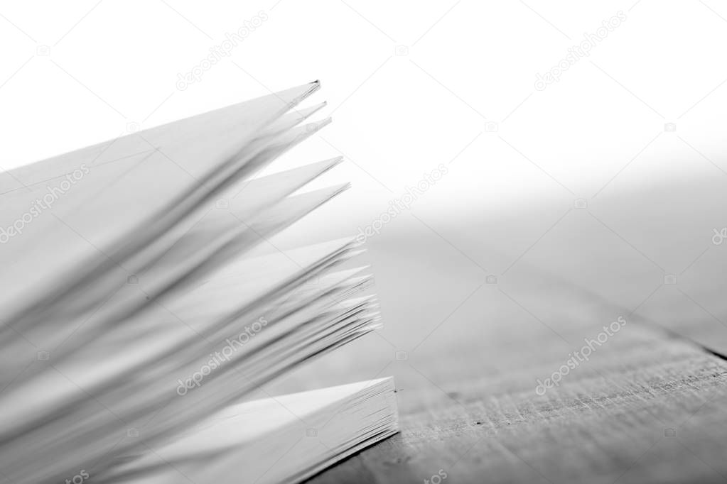 Education and wisdom concept - Macro view of book pages