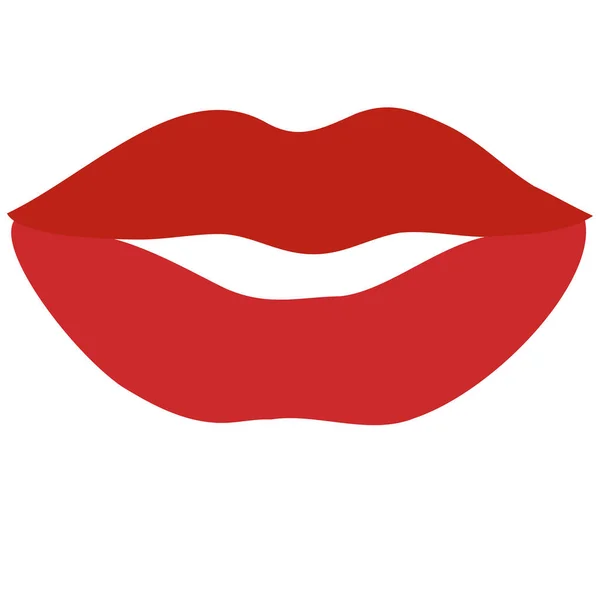 Lèvres, objet plat et isolé sur fond blanc, illustration vectorielle , — Image vectorielle