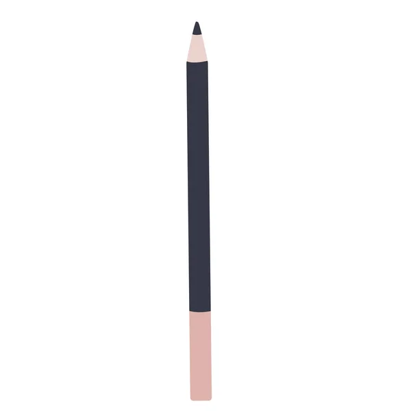 Pencil, cosmetics, flat, isolated object on a white background, vector illustration, — Stock Vector