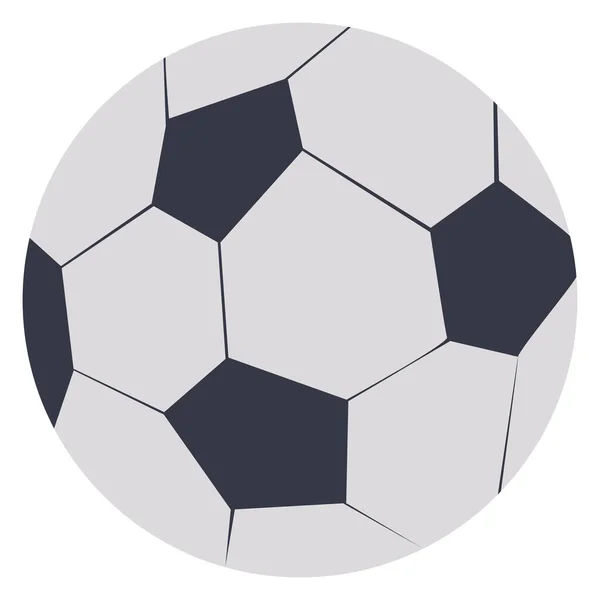 Fußball, flaches, isoliertes Objekt auf weißem Hintergrund, Vektordarstellung, — Stockvektor