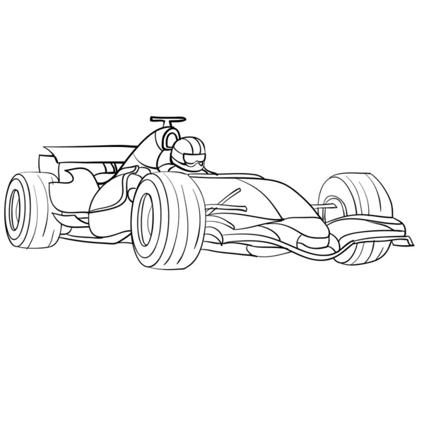 3d Rendering of a Formula Race Car in Black and White Color, Sport