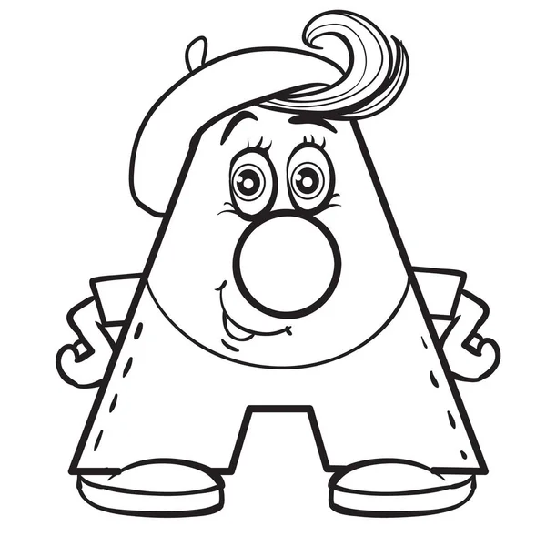 Esboço Personagem Letra Com Olhos Vestida Roupas Ilustração Desenhos Animados —  Vetores de Stock