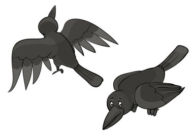 Kale kuşu vektörde boyanmış