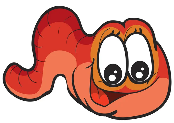 漫画风格的蠕虫 — 图库矢量图片
