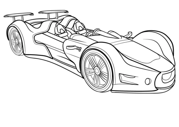 Carro Desportivo Circuito Vetor — Vetor de Stock