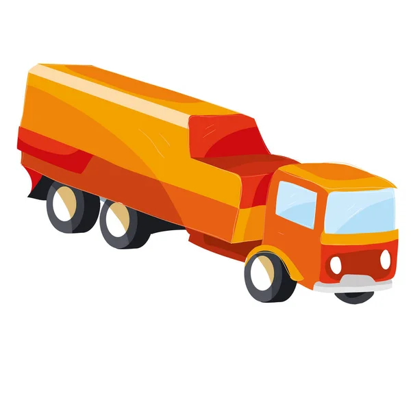 Vliegtuig Brandstof Vrachtwagen Cartoon Illustratie Vector Illustratie Geïsoleerd Object Witte — Stockvector