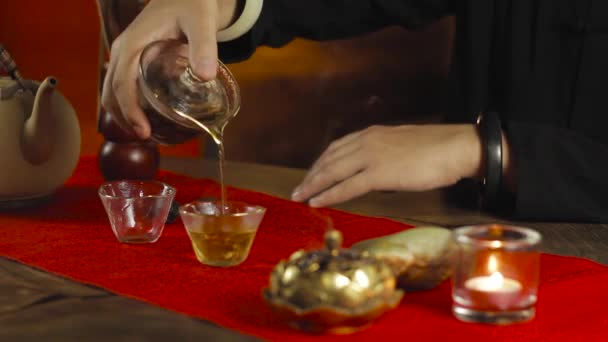 Traditionele Chinese Thee Brouwen — Stockvideo