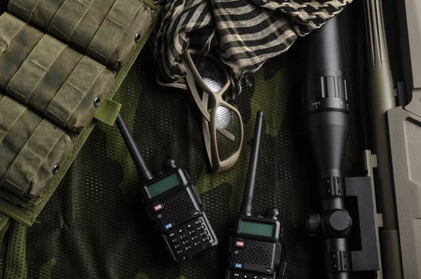 Onderwerp schieten accessoires militaire Rechtenvrije Stockfoto's